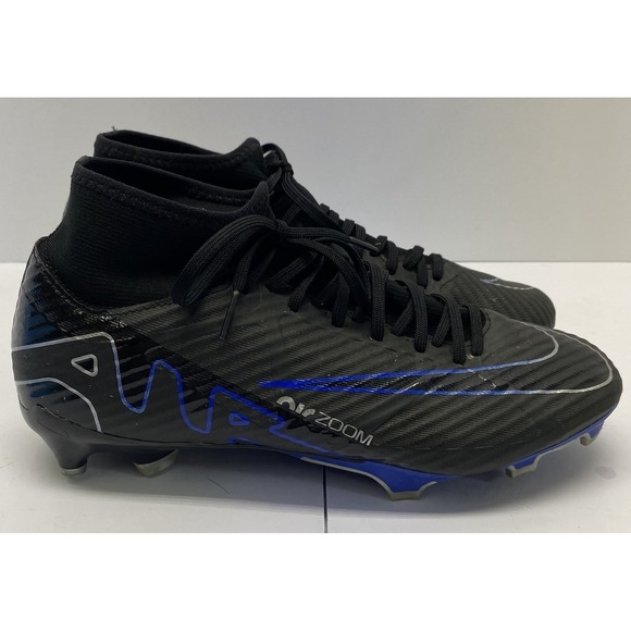 Nike Black and Blue Mercurial Zoom 9 Soccer Cleats DJ5625-040 - Picture 1 of 11